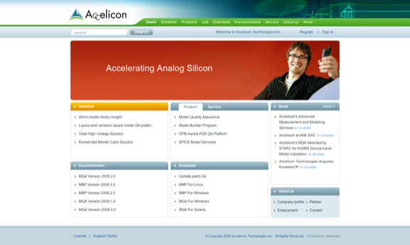 Accelicon 企业网站改版 案例 截屏